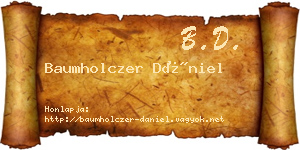 Baumholczer Dániel névjegykártya